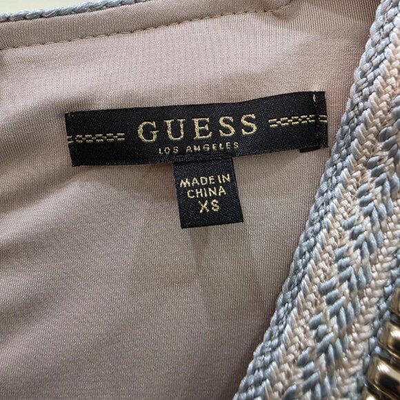 NWT Guess Sequined Cocktail Party Dress Silver/Gold Women's XS Lined, V-Neck! - Picture 10 of 16